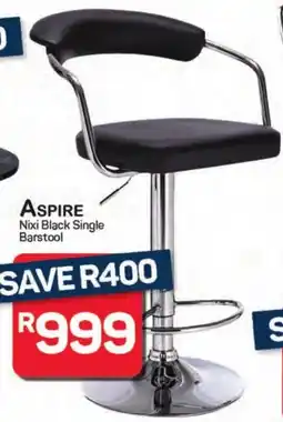 Pick n Pay Aspire Nixi Black Single Barstool offer