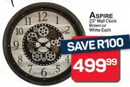 Pick n Pay Aspire 23" Wall Clock Brown or White offer