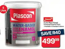 Pick n Pay Plascon Water Based Universal Enamel Paint offer