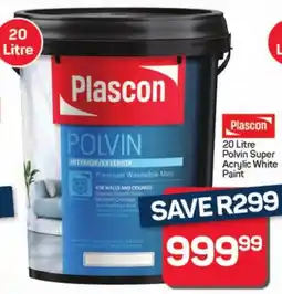 Pick n Pay Plascon Polvin Super Acrylic White Paint offer