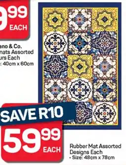 Pick n Pay Rubber Mat Assorted Designs offer