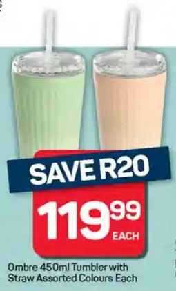 Pick n Pay DAY Ombre Tumbler with Straw Assorted Colours offer