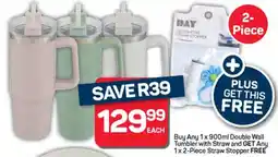 Pick n Pay DAY Double Wall Tumbler with Straw offer