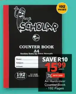 Checkers A4 Hardcover Counter Book offer