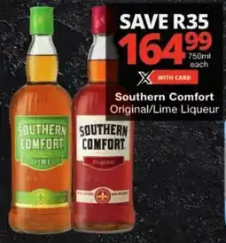 Checkers Southern Comfort Original/ Lime Liqueur offer
