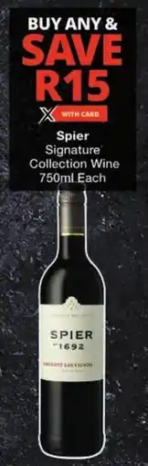 Checkers Spier Signature Collection Wine offer