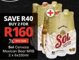 Checkers Sol Cerveza Mexican Beer NRB offer