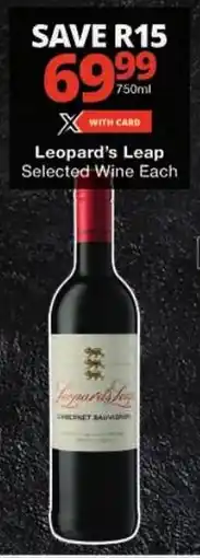 Checkers Leopard's Leap Selected Wine offer