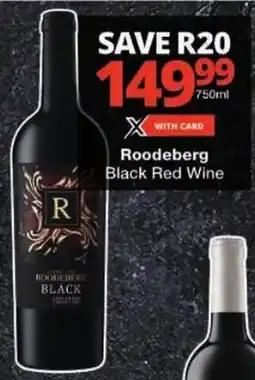 Checkers Roodeberg Black Red Wine offer