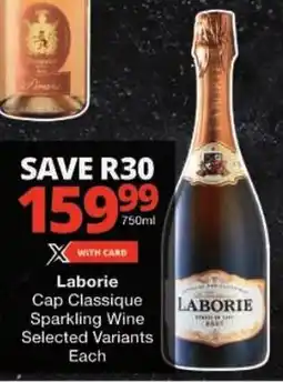 Checkers Laborie Cap Classique Sparkling Wine offer