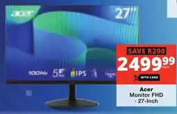 Checkers Acer 27" Monitor FHD offer