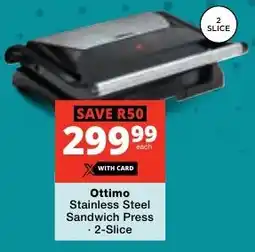 Checkers Ottimo Stainless Steel Sandwich Press offer