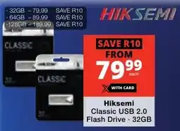 Checkers Hiksemi Classic USB 2.0 Flash Drive offer