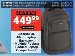 Checkers Biotribe XL Laptop Backpack offer