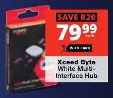 Checkers Xceed Byte White Multi-Interface Hub offer