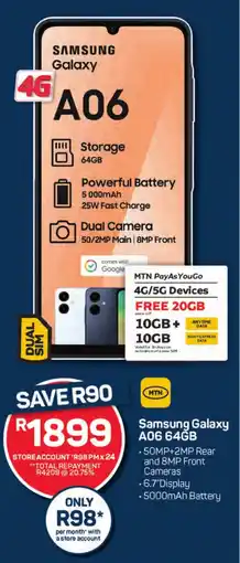 Pick n Pay Hypermarket Samsung Galaxy A06 64GB offer