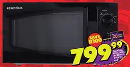 Shoprite Essentials black/ white microwave oven offer