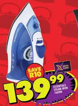 Shoprite Essentials steam iron 1600w offer