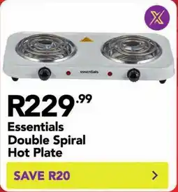 Shoprite Essentials Double Spiral Hot Plate offer