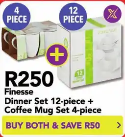 Shoprite Finesse Dinner Set + Coffee Mug Set offer