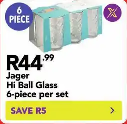 Shoprite Jager Hi Ball Glass offer
