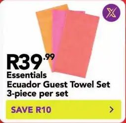 Shoprite Essentials Ecuador Guest Towel Set offer