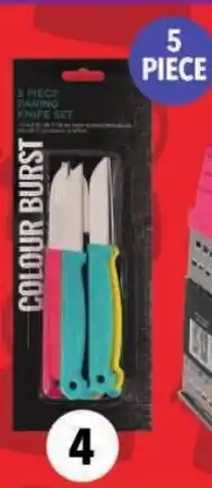 Shoprite Colour burst paring knife set offer