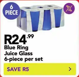 Shoprite Blue Ring Juice Glass offer