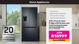 Game Samsung French-door Fridge with Drawer and Twin Cooling System offer
