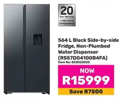 Game Samsung Black Side-by-side Fridge, Non-Plumbed Water Dispenser offer