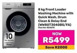 Game Samsung Front Loader Washing Machine with Quick Wash, Drum Clean & Delay End offer