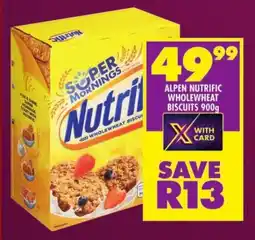 Shoprite Alpen nutrific wholewheat biscuits offer