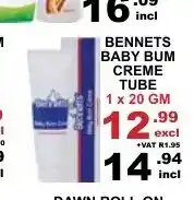 Arrow Cash And Carry Bennets Baby Gum Creme Tube 20gm offer