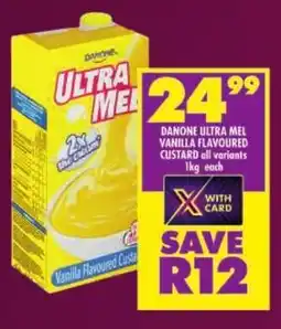 Shoprite Danone ultra mel vanilla flavoured custard offer