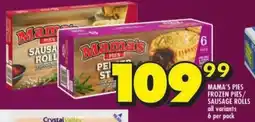 Shoprite Mama's pies frozen pies/ sausage rolls offer