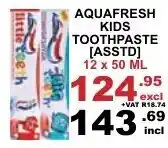 Aquafresh Kids Toothpaste Asstd 12x50ml
