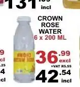 Crown Rose Water 6x200ml