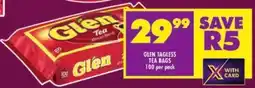 Shoprite Glen tagless tea bags offer