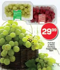 Pick n Pay PnP Red or White Seedless Grapes 500g Each offer