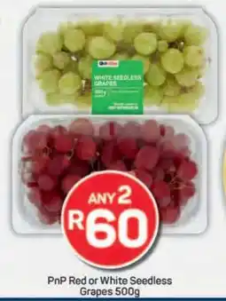 Pick n Pay PnP Red or White Seedless Grapes 500g offer