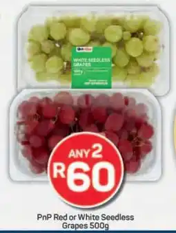 Pick n Pay PnP Red or White Seedless Grapes 500g offer
