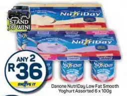 Pick n Pay Danone NutriDay Low Fat Smooth Yoghurt Assorted 6 x 100g offer