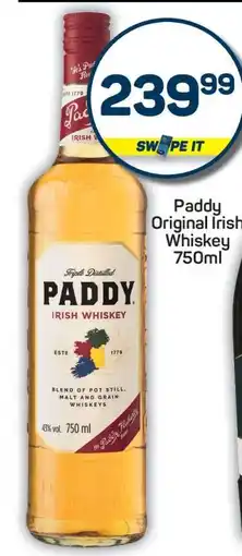 Pick n Pay Paddy Original Irish Whiskey 750ml offer
