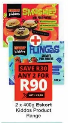 Checkers Eskort Kiddos Product Range offer