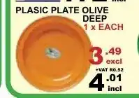 Plasic Plate Olive Deep