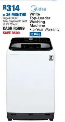 OK Furniture Midea White Top-Loader Washing Machine offer
