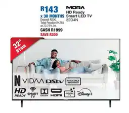 OK Furniture MORA HD Ready Smart LED TV 32D4N offer