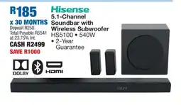 OK Furniture Hisense 5.1-Channel Soundbar with Wireless Subwoofer offer