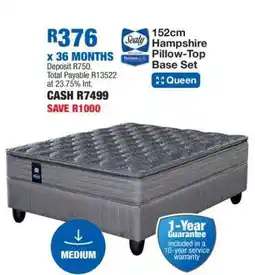 OK Furniture 152cm Hampshire Pillow-Top Base Set offer