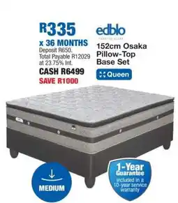 OK Furniture 152cm Osaka Pillow-Top Base Set offer